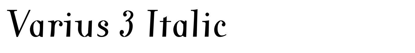 Varius 3 Italic